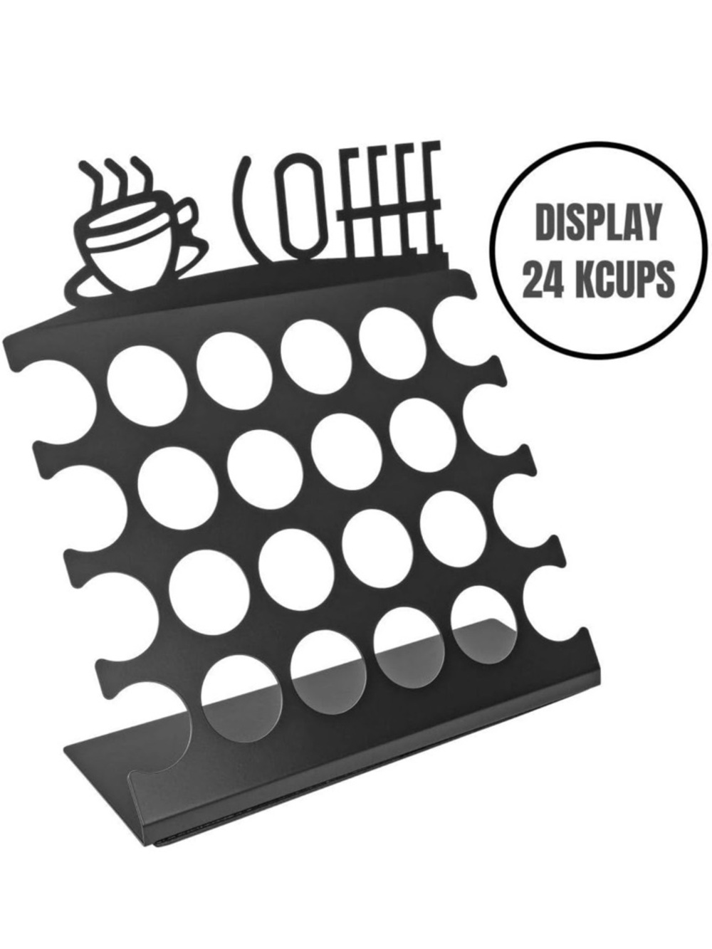 Black K-Cup Coffee Pod Stand Display - 24 Count
